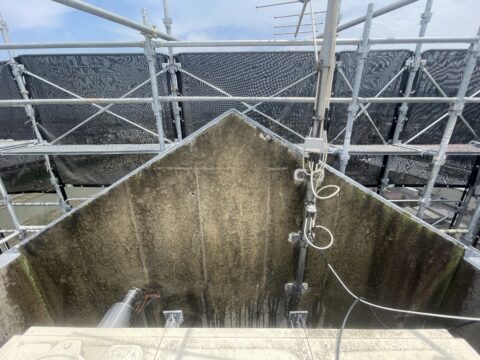 柏原市　外壁塗装前洗浄